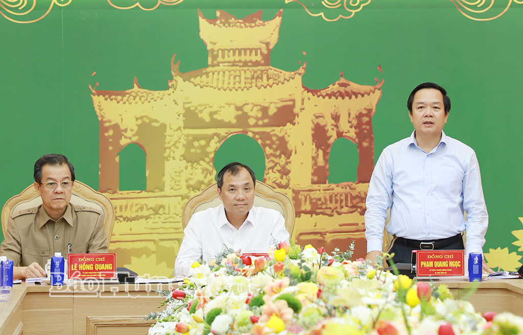 Đoàn khảo sát của Trung ương làm việc với Ban Thường vụ Tỉnh ủy về kết quả thực hiện Nghị quyết số 28-NQ/TW và Kết luận số 14-KL/TW 