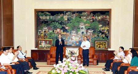 Chủ tịch nước Trần Đại Quang thăm và làm việc tại Hưng Yên
