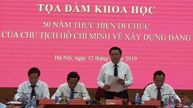 “50 năm thực hiện Di chúc của Chủ tịch Hồ Chí Minh về xây dựng Đảng”